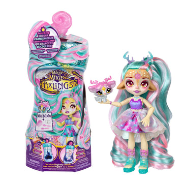 Magic Mixies Pixlings Deluxe Pack, Deerlee The Deer, Shimmer Reveal, Create & Mix Potion That Magically Reveals 6.5'' Pixling Do