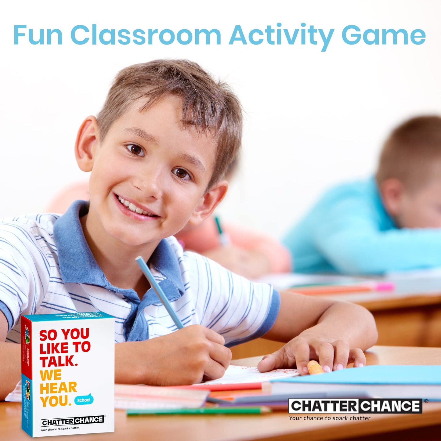 Chatterchance School: Conversation Card Games - Learning Educational Fun Game For Kids Teens Teacher Classroom For Elementary &