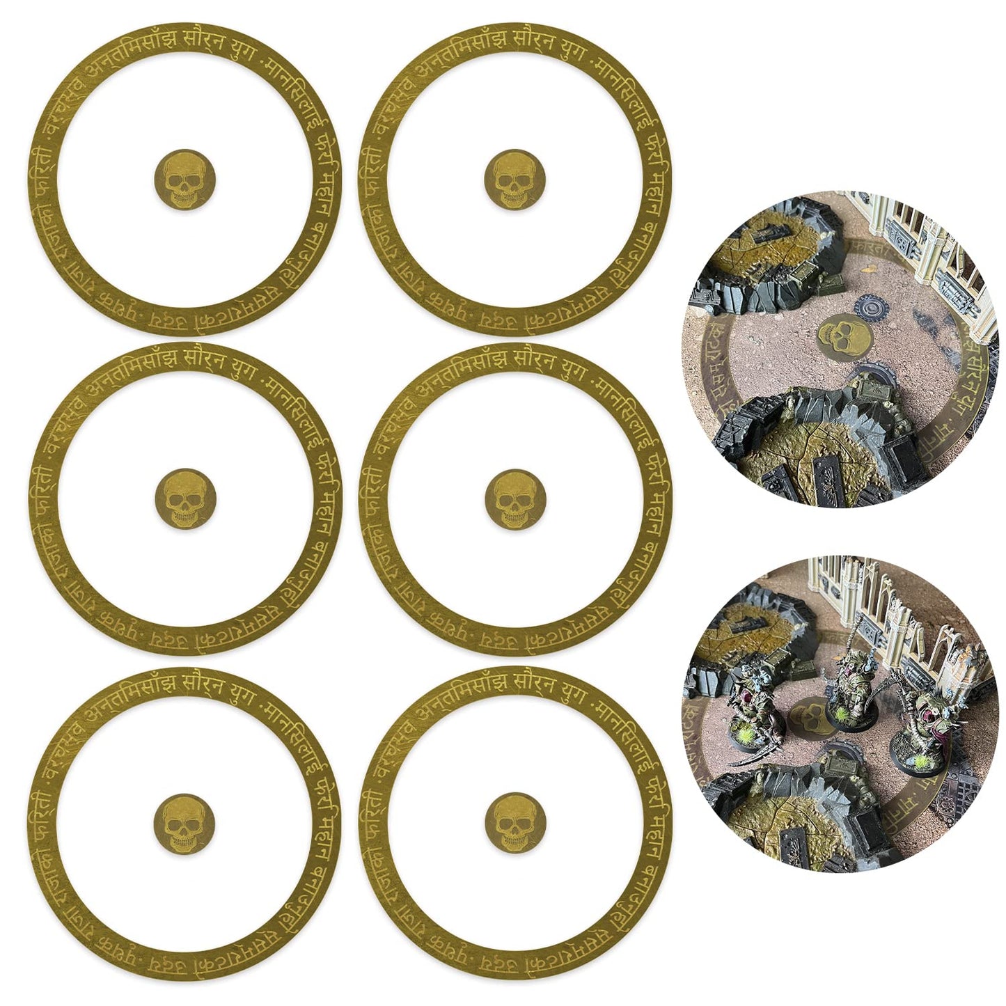 Jucoci Objective Point Markers 6Pcs Set Objective Marker Compatible With Wh40K Wargame (Miniature Not Included)