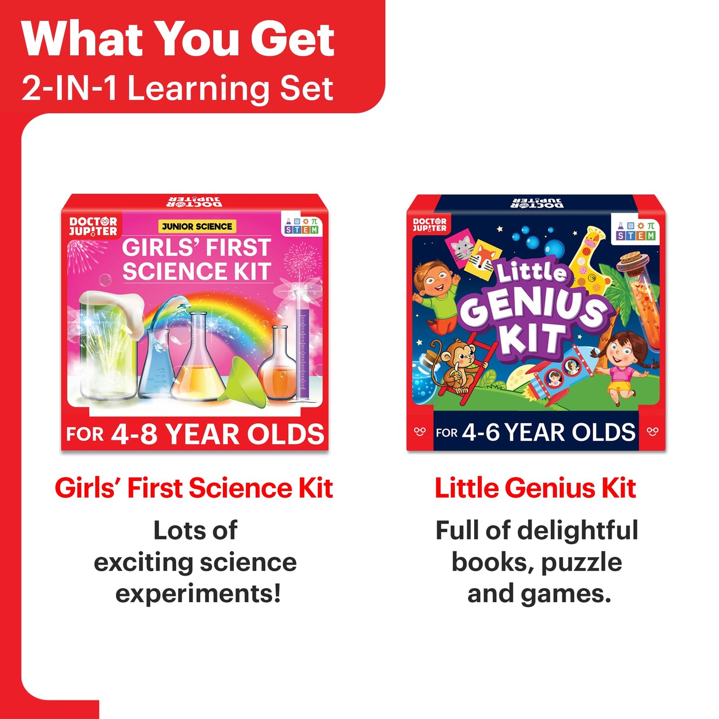 Doctor Jupiter Ultimate Gift Set For Girls| Set Of Girl’S First Science Kit, Little Genius Kit For 4-6 Year Olds| Girl Birthday Gifts| Stem Learning & Education Toys For Kids Ages 4,5,6