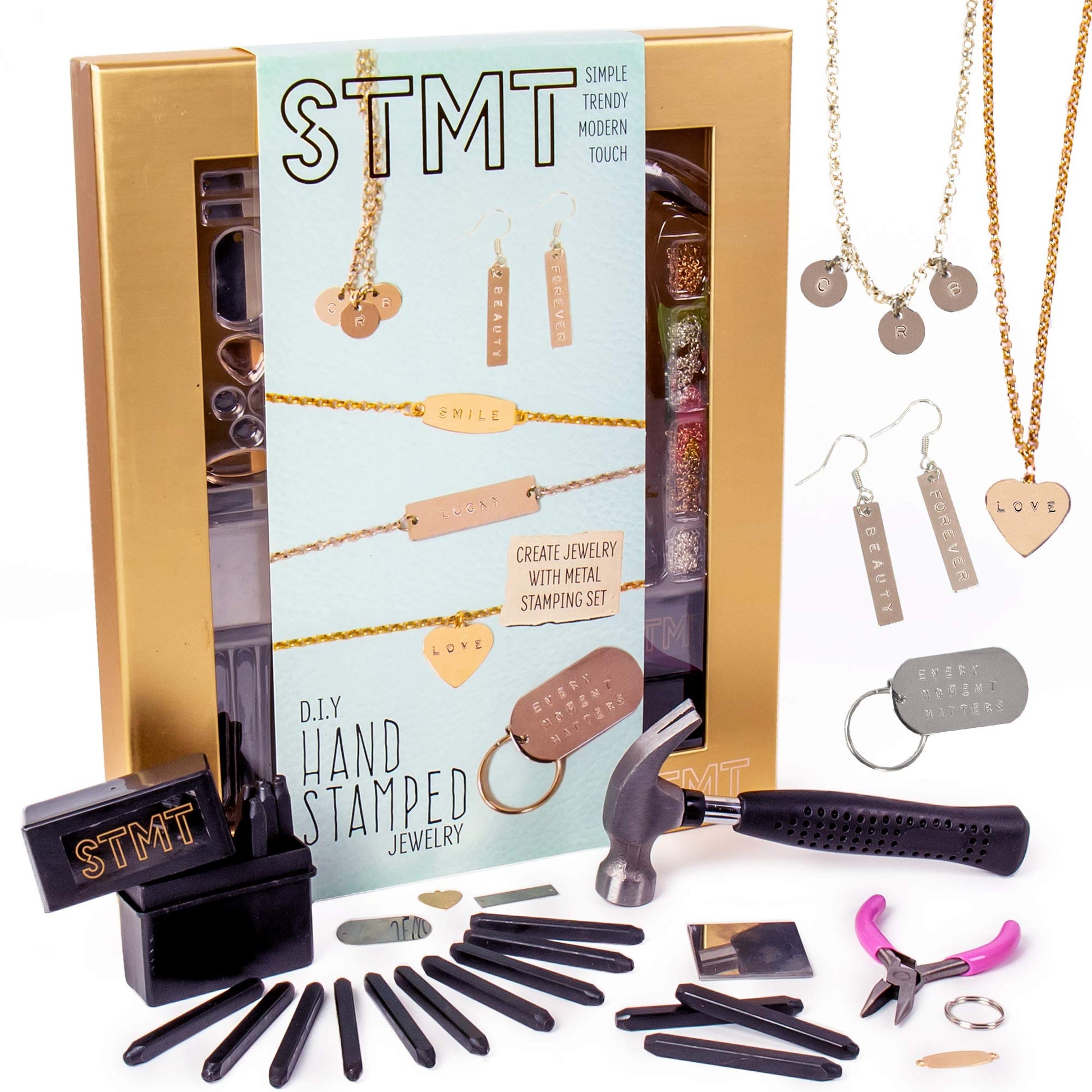 Stmt D.I.Y. Hand Stamped , Diy Personalized Stamp Jewelry, Great Teenage Birthday Gift, Unique Handmade Jewelry & Name Plates, B