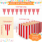 10 Pieces Carnival Theme Party Decors Carnival Table Skirts Carnival Circus Theme Tablecloths Red White Striped Pennant Banners
