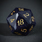 UDIXI 7PCS Gemstone DND Dice Set, Blue Sandstone D&D Multifaceted Diamond-Cut Polyhedral Dice Set with Gift Case for Dungeons an