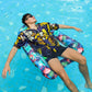 Inflatable Pool Floats for mature-themeds  Fabric Covered Pool Chair Float for Pool Floating  mature-themed Pool Floats for Lake  Beach Floaties (Flamingo Pattern)