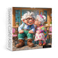 Colorful Valentines Day Puzzle for Adults 1000 Pieces, Grandma Grandpa Jigsaw Puzzle, Couples Cafe Love Puzzle