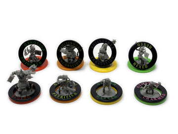 Citadel Black Health & Condition Rings - 80 Pack - Double-Sided Plastic, 30 Conditions, 4 Health Markers - D&D 5th Edition