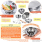 Mini Stainless-Steel Kitchen Toys, Tiny Size Pretend Cooking Utensils Toys For Kids, Cookware Pots And Pans Play Set With Cookin