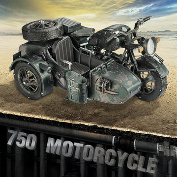 Piececool 3D Puzzles For Adults, Motorcycle With Sidecar Metal Model Building Kits For Family Time, Side Car Diy Assembling Arts And Crafts Best Birthday Gifts