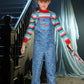 Besserbay Halloween Girls Blue Scary Jumpsuit Horror Killer Doll Front Pocket Clothes Overalls With Striped Shirt 4 Years