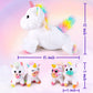 Tumtotz Plush Mommy Unicorn Stuffed Animal with 4 Baby Unicorns - Rainbow Colors, One Size, Perfect Gift for Girls Ages 3-8