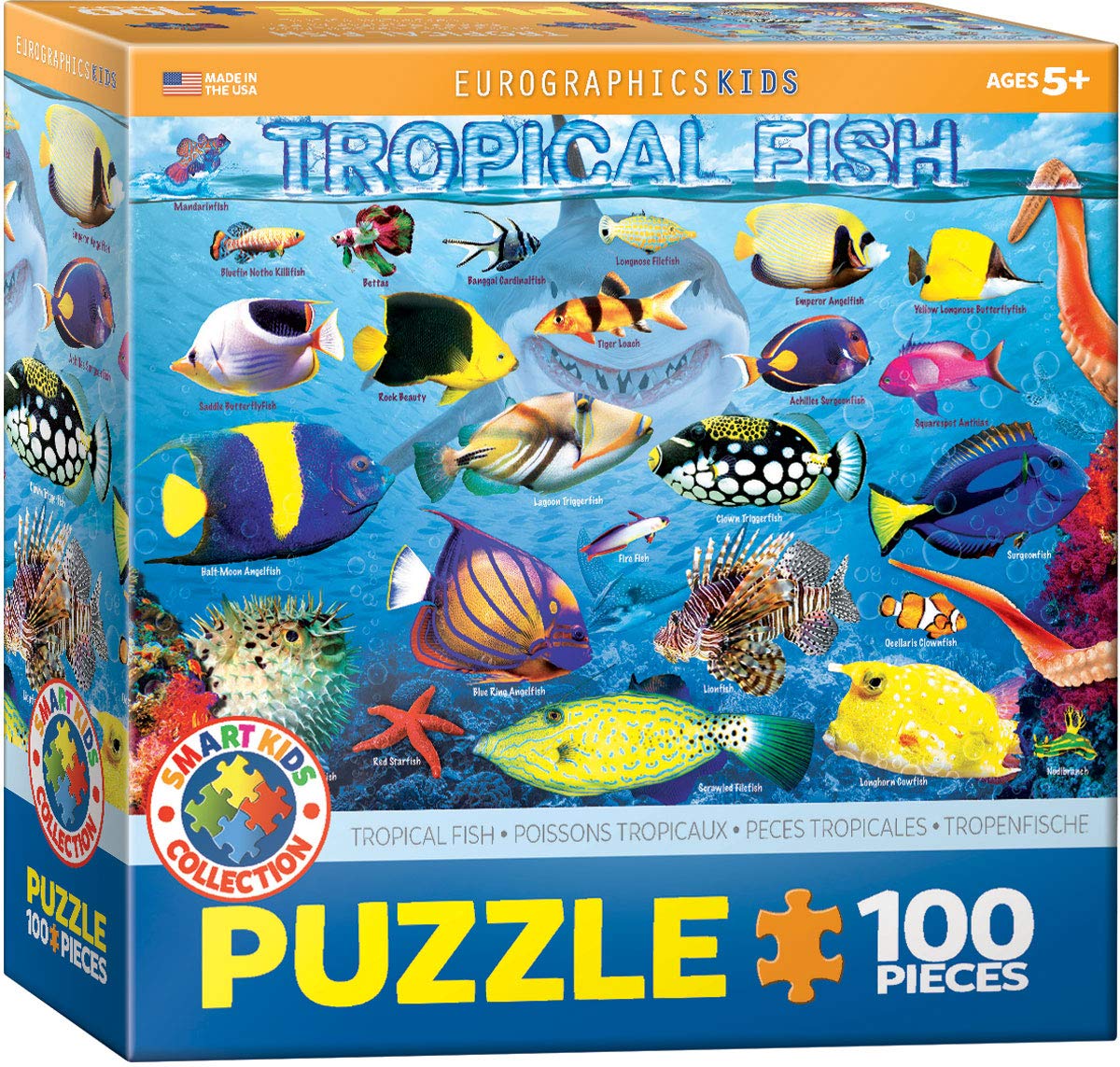 Eurographics Tropical Fish 100Piece Puzzle, Multi-Colored