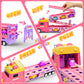 Hot Bee Toddler Toys for 2 3 4 5 Years Old Girls, 7-in-1 Foldable Ejection Trucks for Toddlers 2-4 Years, Toys for 4 Year Old Gi