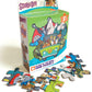 Playhouse Glow In The Dark Scooby Doo 22-Piece Die-Cut Shaped Mini Puzzle For Kids