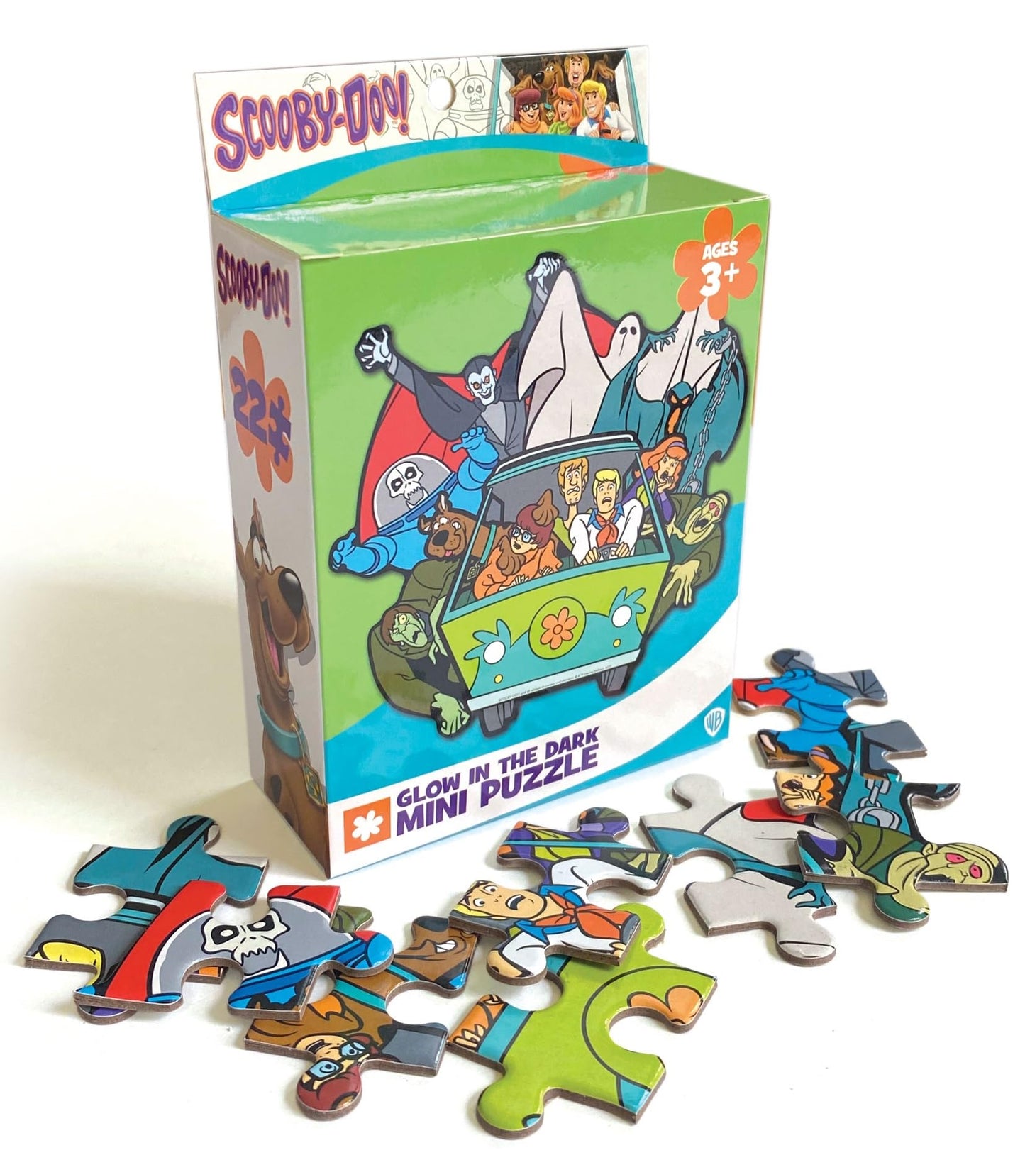 Playhouse Glow In The Dark Scooby Doo 22-Piece Die-Cut Shaped Mini Puzzle For Kids