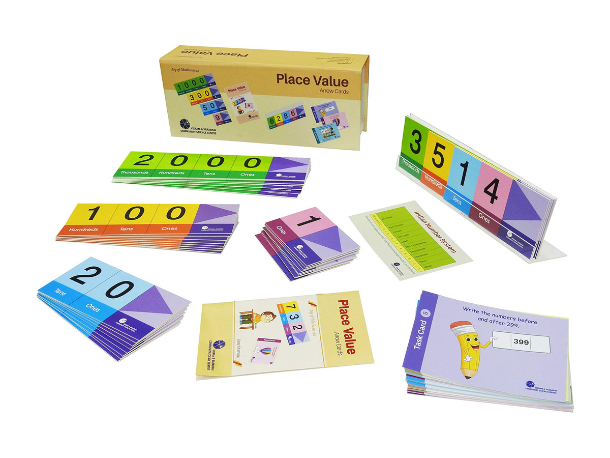 Vikram A Sarabhai Community Science Centre | Place Value Cards, Multicolor