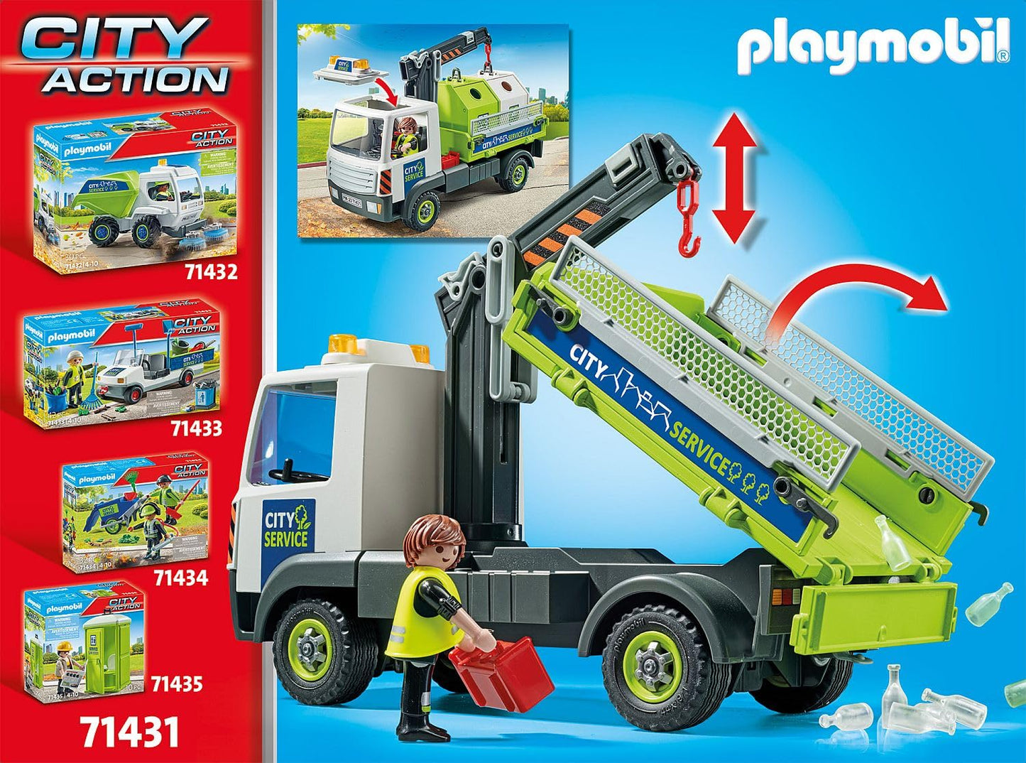 Playmobil City Action Truck Transport Bin, Piccolo Size, Multicoloured, Model 71431, Plastic Construction