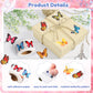 Feifeiya 500 Pcs Butterfly Stickers 1.5 Inch Butterfly Gift Sticker Roll Colorful Self-Adhesive Label Decals for Gifts Cards Scr