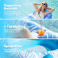 SLOOSH Inflatable Pool Floats Lounger mature-themed  Pool Lounge with Canopy Raft Floaties Water Floating Recliner Chair with Cup Holders Foot Rest Swimming Floaty