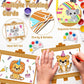 Mini Watercolor Paint Set - 24 Pack Wild Jungle Animals Watercolor Paint Cards, Forest Animals DIY Craft Kit Bulk for Kids Chris