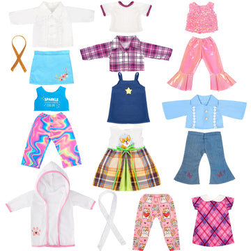 American 18-Inch Doll Clothes, 8 Sets Doll Clothing And Accessories For 18 Inch Doll, Baby Doll Dress Up Toys For Girls Kids