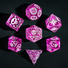 Cusdie 7-Piece Sharp Edges Dnd Dice Set With Pirate Design - Perfect For Tabletop Rpgs Board Games Gifting And Collecting(Rose R