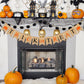 Trick or Treat Halloween Banner, 9.2ft/2.8m Burlap Halloween Bunting Garland with Pumpkin Pattern, Cute and Colorful Halloween D