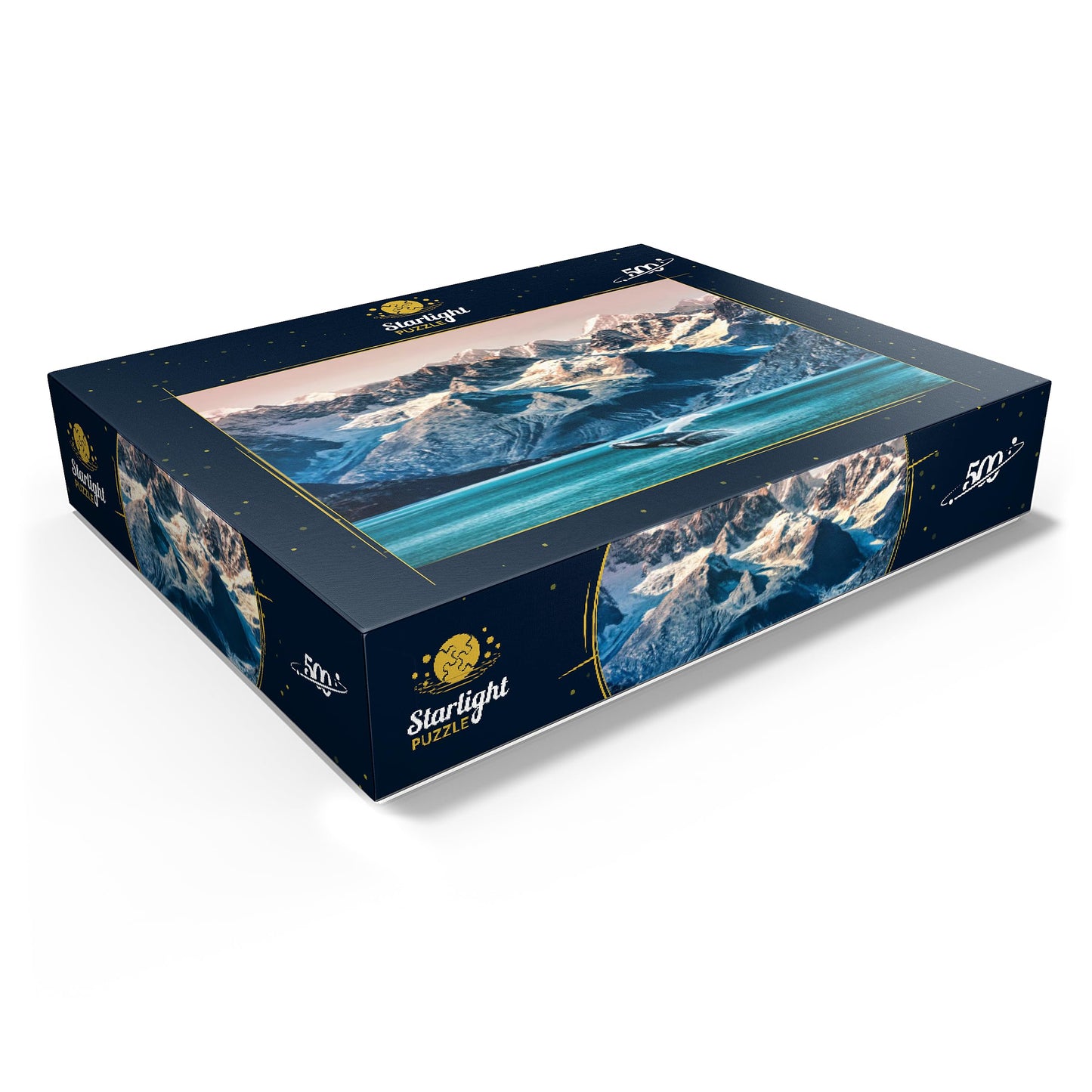MyPuzzle Alaska Whales - enhanced 500 Piece Jigsaw Puzzle - Made in USA