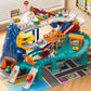 Niplooow Dinosaur Race Track Playset For Boys Kids 3-5, Dinosaur Climbing Hills Car Track Play Set With 10 Mini Racer Cars, Kids