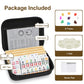 Mexican Train Dominoes Set With Numbers And 8 Wooden Trays/Racks, Double 12 Dominos Travel Set With 8 Tiles Holders, 91 Tiles Double 12 Colored Dominoes Game Set With Portable Case For Families Kids