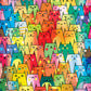 RoseArt 1000 Piece Jigsaw Puzzle - Cute Colorful Cats - Multi-colored - Model 4500ZZA - Perfect for Adults