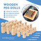 Wooden Peg Dolls 3-       10 Mom & 10 Dad Set Unfinished Birch Wooden Figures For People Crafts & Wedding Cake Toppers By Woodpe