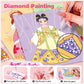 Zhoc Art Craft Activity For Kids, Paper Craft Kits - Paper Makeup Diy Girls Toy Kit With Diamond Painting & Princess Dress Up Se