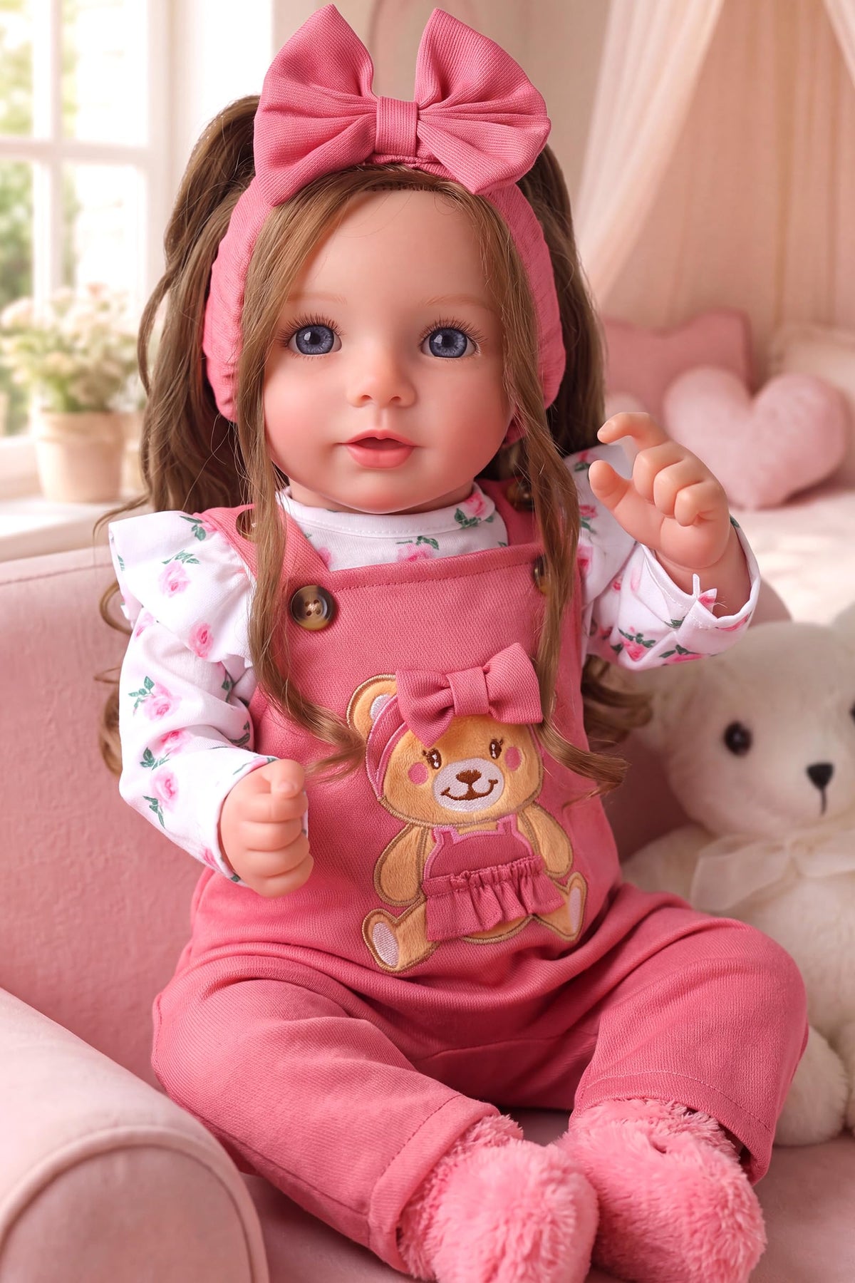 BABESIDE 20inch Realistic Reborn Baby Dolls with Poseable Limbs Rooted Hair