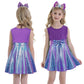 Henzworld Mermaid Costume For Girls Little Girls Mermaid Dress Up Girl Halloween Costume Dress Princess Birthday Party Outfit Cl