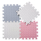 Tamiplay Foam Floor Mats For Kids, 12 X 12 Inch 16 Tiles 0.4' Thickness Foam Play Mat, Non-Toxic Square Interlocking Floor Mats Rubber Baby Play Mat For Toddlers(White/Gray/Lori Pink)