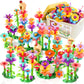 Garbo Star Flower Garden Building Toys For Girls, Educational Activity Preschool Birthday Gifts For 3 4 5 Year Old Girls, Toddle