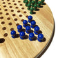 WE Games Solid Wood Chinese Checkers Board Game, 11.5 in for 6 Players, Multicolor, Model 493111
