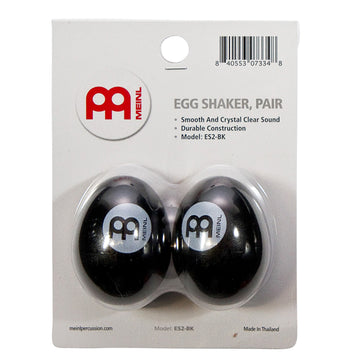 Meinl Percussion Es2-Bk Set Of Two Plastic Egg Shakers, Black