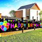 Happy Birthday Yard Banner 118x19.7 inches, Happy Birthday Decorations, Large Happy Birthday Yard Sign Backdrop, Birthday Party 