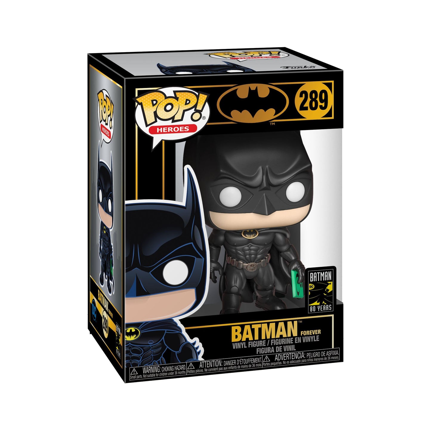 Funko POP! Heroes 80th Batman Vinyl Figure - Multicolor, Standard Size, Model 37254 - Official DC Comics Merchandise for Collectors
