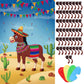 Hxezoc Pin The Tail On The Donkey Party Game With 50 Pcs Tails Large Mexican Donkey Games Poster For Kids Birthday Party Carnival Fiesta Party Supplies