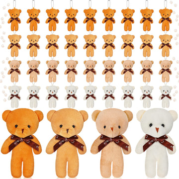 Skylety 40 Pcs Valentines Mini Bear Stuffed Tiny Bear Bear Doll For Keychain Soft Mini Bear Stuffed Animal Plush Bears Tiny Bear