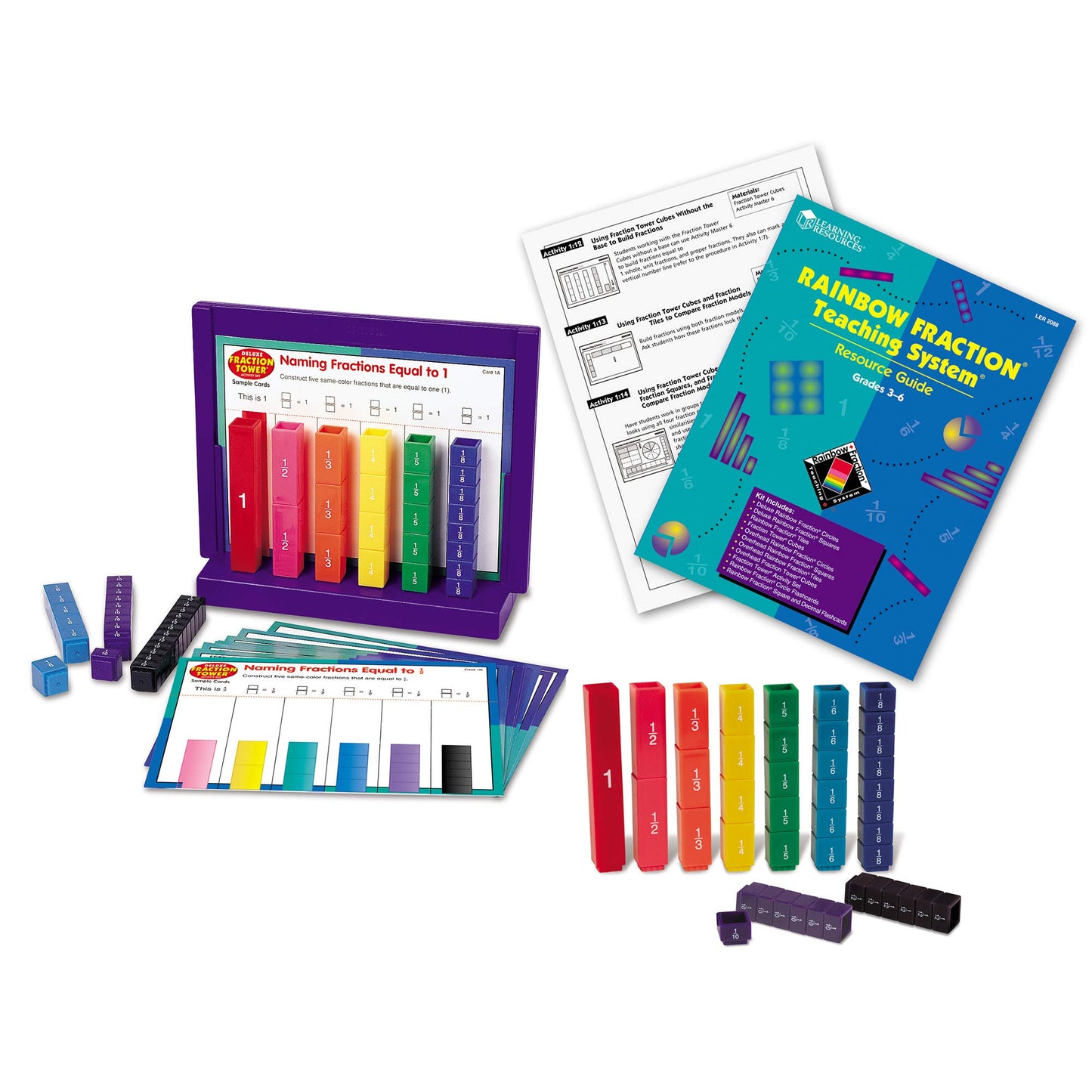 Learning Resources Ler2088 Rainbow Fraction Teaching System Kit