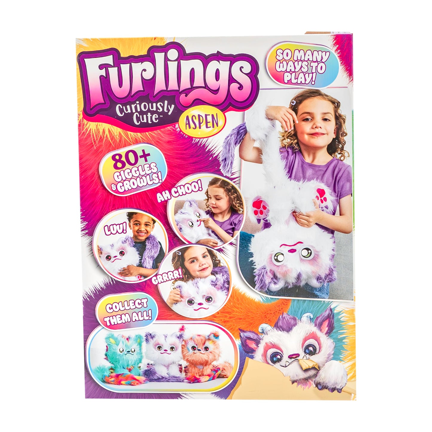 Furlings Aspen - 13 Interactive Plush Toy, 80+ Sounds & Animations, Gift for Girls & Boys 3+