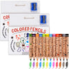 Theast 24 Short Jumbo Colored Pencils, Cute Animal Pencils For Kids Ages 3-12, Hexagonal Thick Pencils With Sharpener, Toddler Coloring Pencils Set, Pre-Sharpened(2 Sets Of 12)