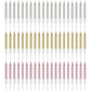 60 Pieces Gold Birthday Candles Spiral Cake Candles Metallic Cake Cupcake Candles Short Thin Birthday Candles with Holders for B