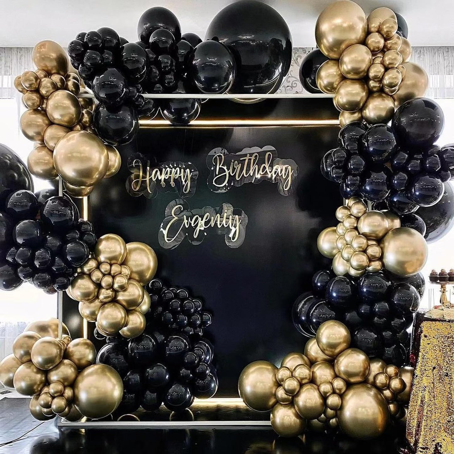 154 Pcs Black Balloons Arch Kit, Black Balloons Different Sizes Pack Of 5/10/12/18 Inch Black Balloons For Balloon Arch As New Y