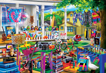 MasterPieces 1000 Piece EZ Grip Jigsaw Puzzle - Flashback Yard Sales, 34"x23.5", Team Color, Model 72248