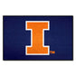 FANMATS - 1962 NCAA University of Illinois Fighting Illini Nylon Face Starter Rug 19x30