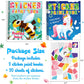 Tbeej 2Pcs Crafts For Kids Ages 4-8 Sticker Paint Books Includes Unicorn Queen Insect Witch Monster And More Designs Gift Party